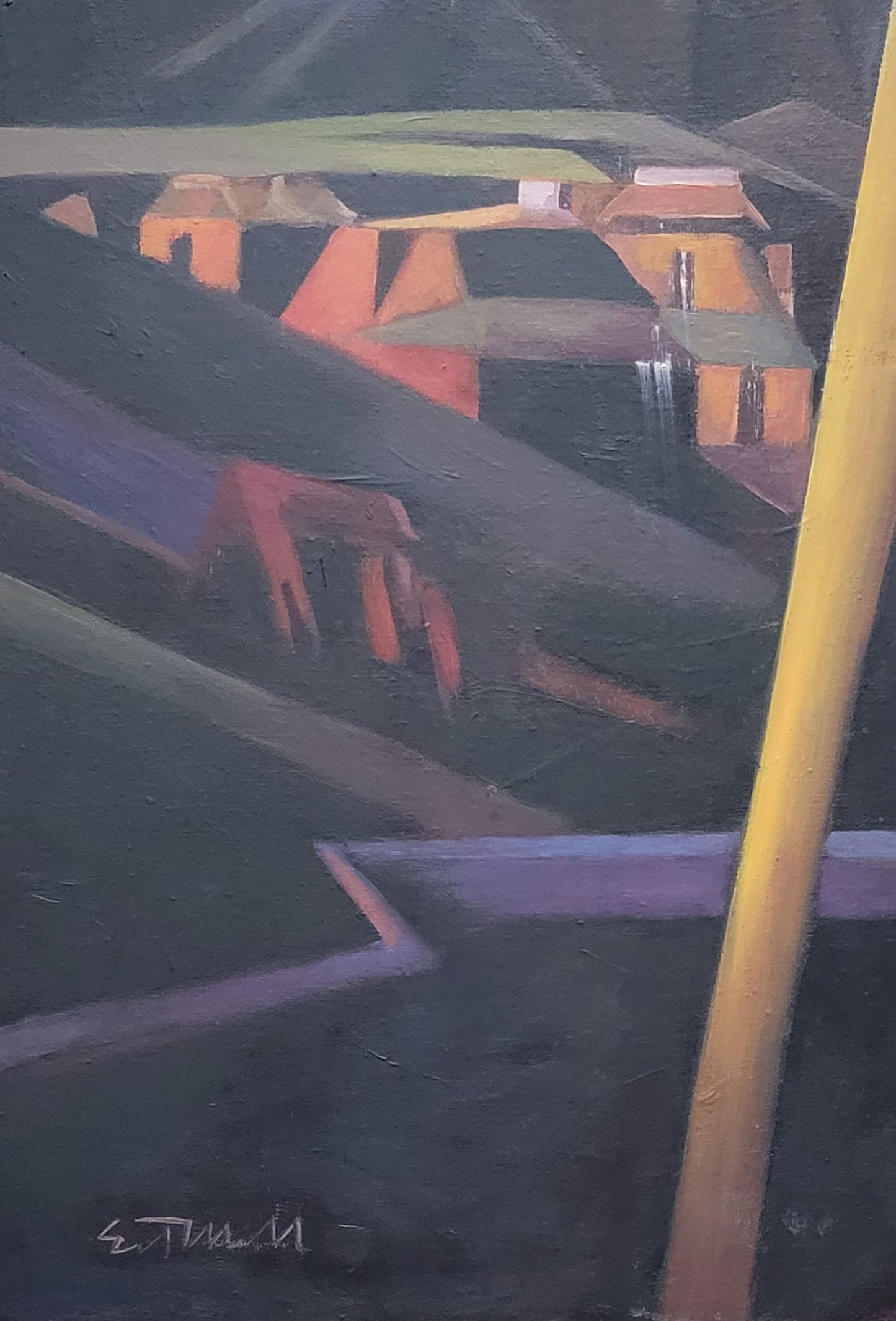 Ed Mell was an American painter from Phoenix, Arizona. He specialized in depictions of landscapes of