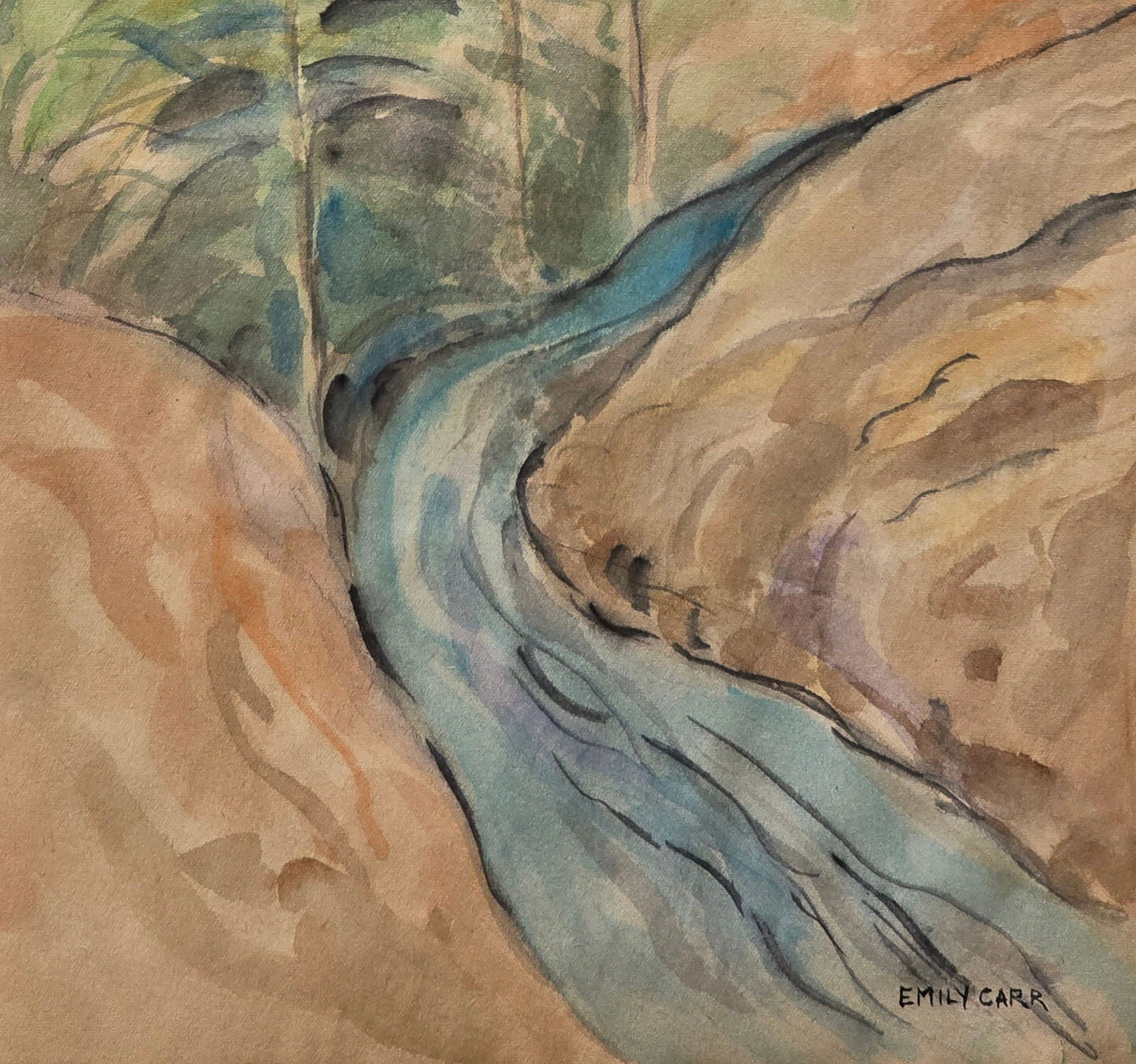 Emily Carr was a Canadian artist who was inspired by the monumental art and villages of the First Na - MJ Auction Gallery - Painting