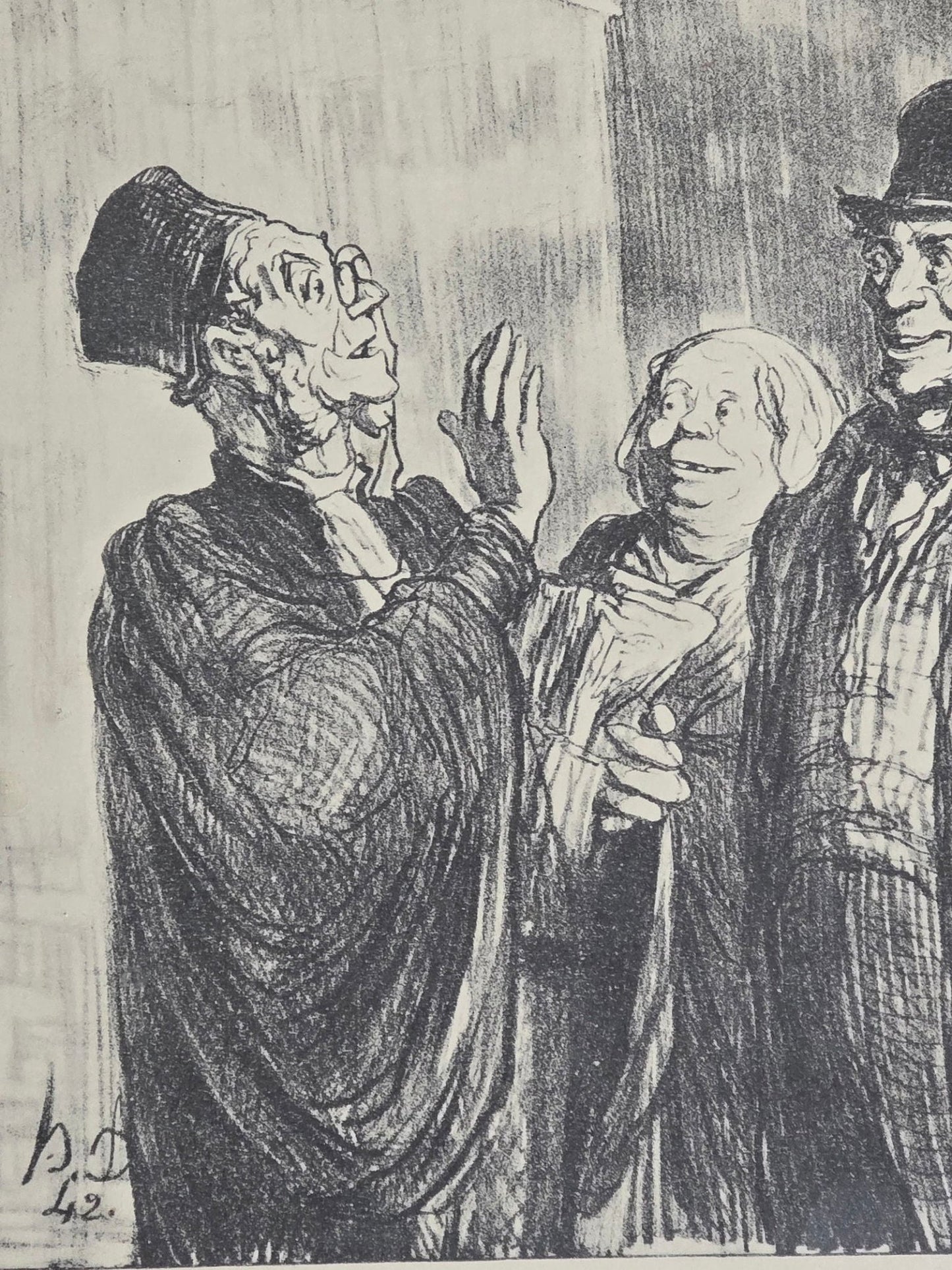 Honoré - Victorin Daumier was a French painter, sculptor, and printmaker, whose many works offer - MJ Auction Gallery - Painting