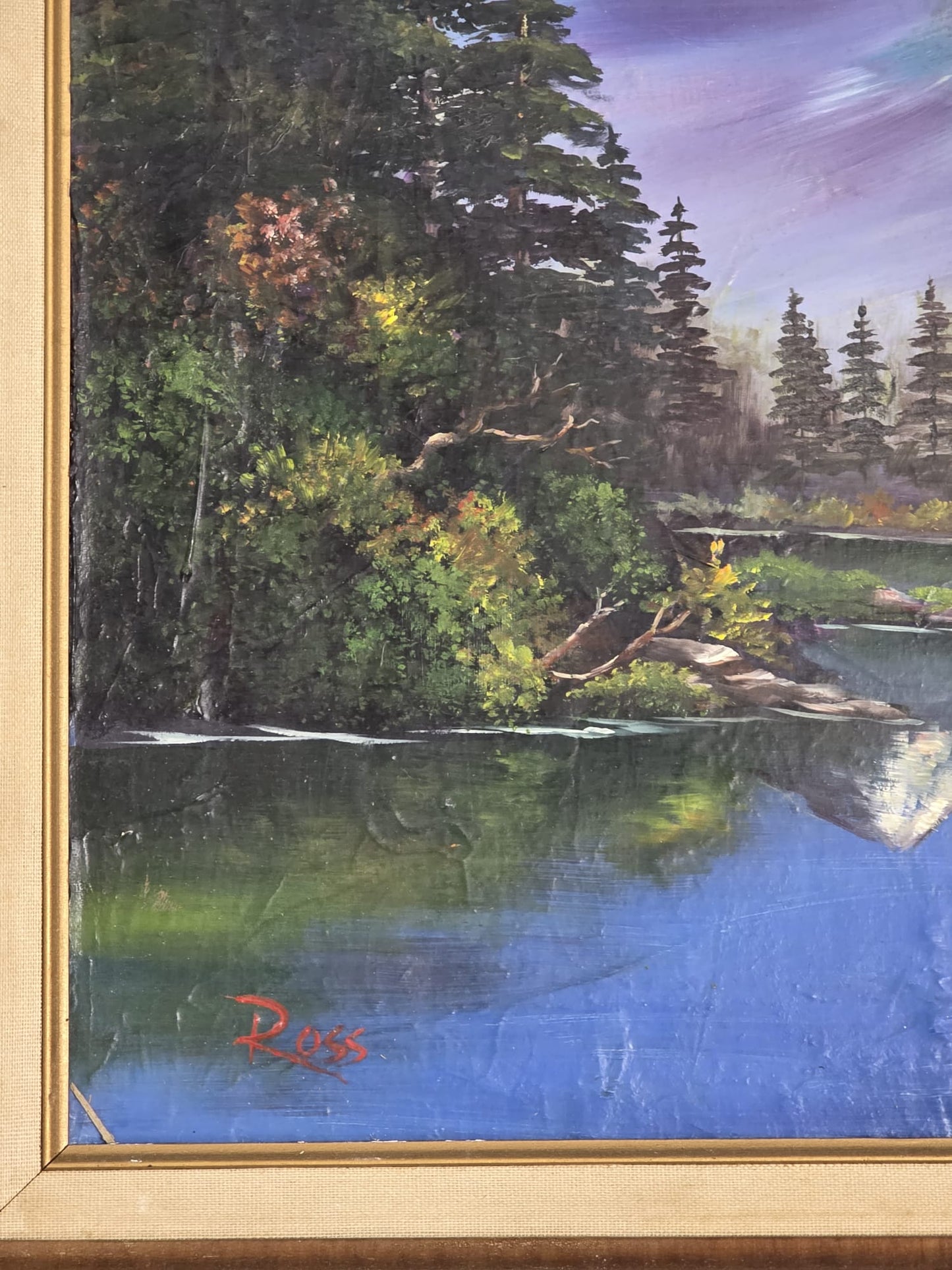 Oil on Canvas Landscape (Bob Ross) - MJ Auction Gallery - Painting