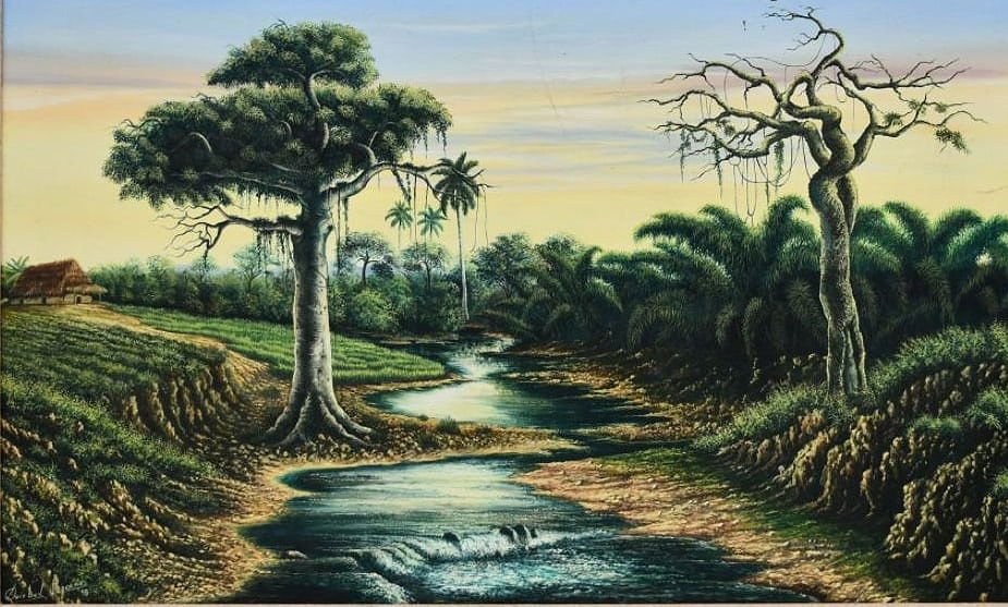 Quisbel Lezcano Blanco was born July 22, 1973 in San Luis, a small village in the Province of Pinar - MJ Auction Gallery - Painting