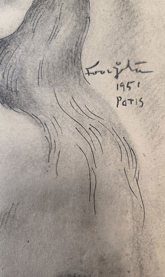 Tsuguharu Foujita's work is famously featured in the 1930 book A Book of Cats, published by Covici - MJ Auction Gallery - Painting