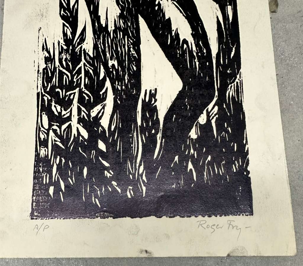 Woodcut of Stylized Female Figure (Roger Fry) - MJ Auction Gallery - Painting
