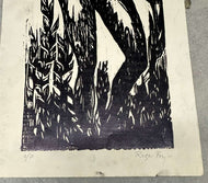 Woodcut of Stylized Female Figure (Roger Fry)