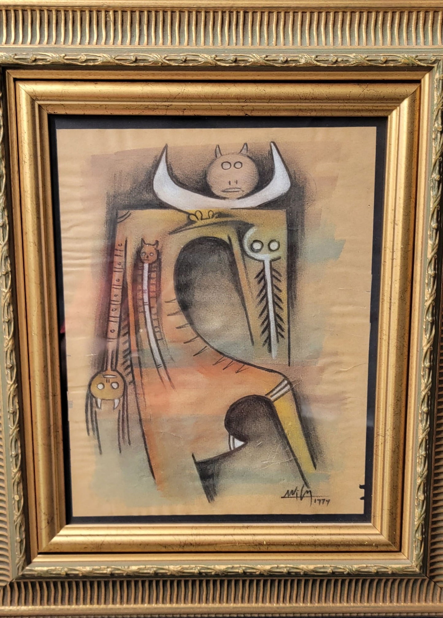 Wifredo Lam (1902-1982 ) was a precursor of a cross-cultural style of painting, infusing Western