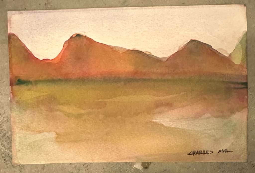 Abstract Landscape in Warm Tones (Charles Ash) - MJ Auction Gallery - Painting