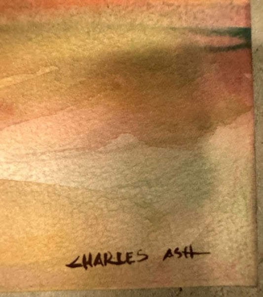 Abstract Landscape in Warm Tones (Charles Ash) - MJ Auction Gallery - Painting