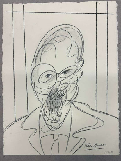 Abstract Portrait (Francis Bacon) - MJ Auction Gallery - Painting