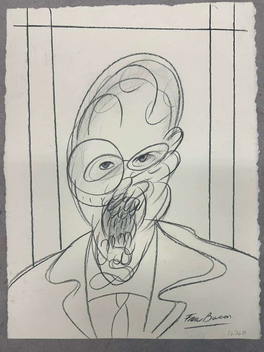 Abstract Portrait (Francis Bacon) - MJ Auction Gallery - Painting
