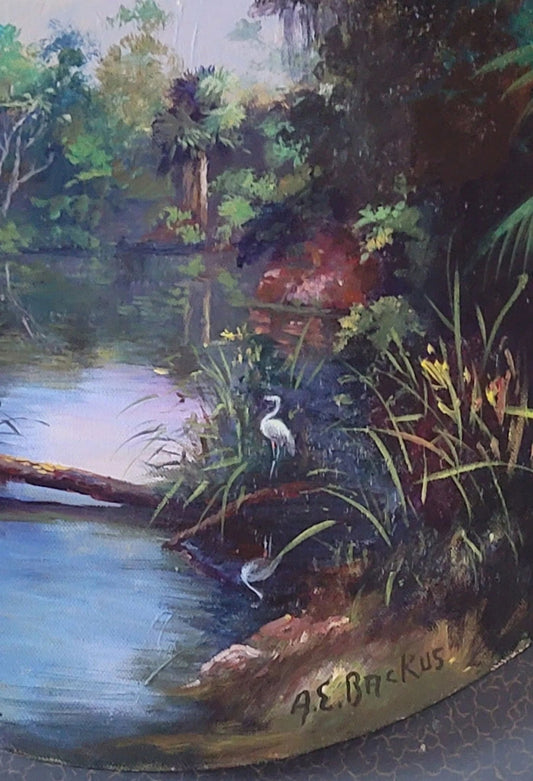 Albert Ernest Backus (1906 - 1990) was a largely self - taught artist from Fort Pierce, Florida who - MJ Auction Gallery - Painting