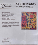 Antonio Vidal Fernández was a Cuban artist. He was active in the fields of painting, drawing,