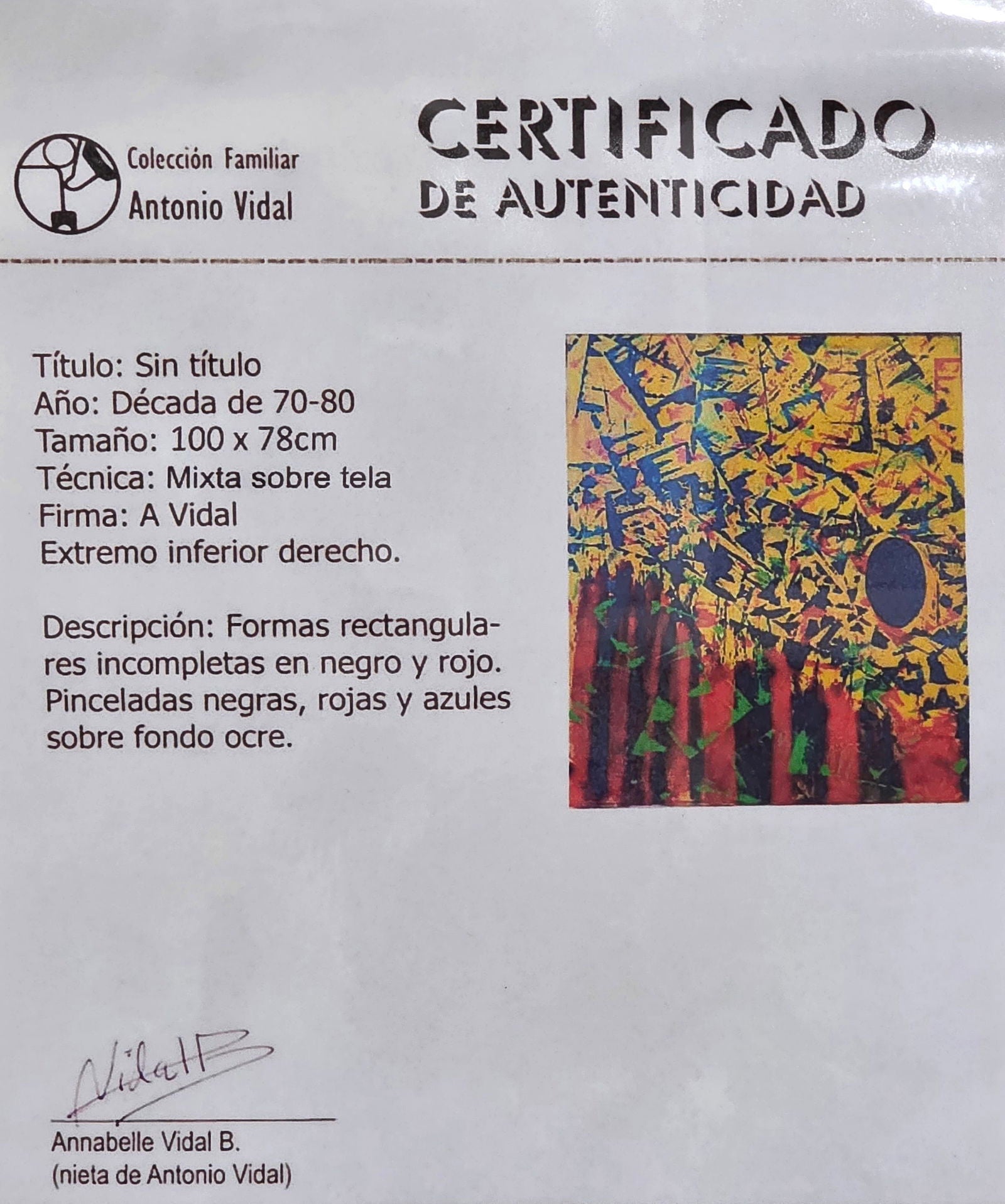 Antonio Vidal Fernández was a Cuban artist. He was active in the fields of painting, drawing, - MJ Auction Gallery - Painting