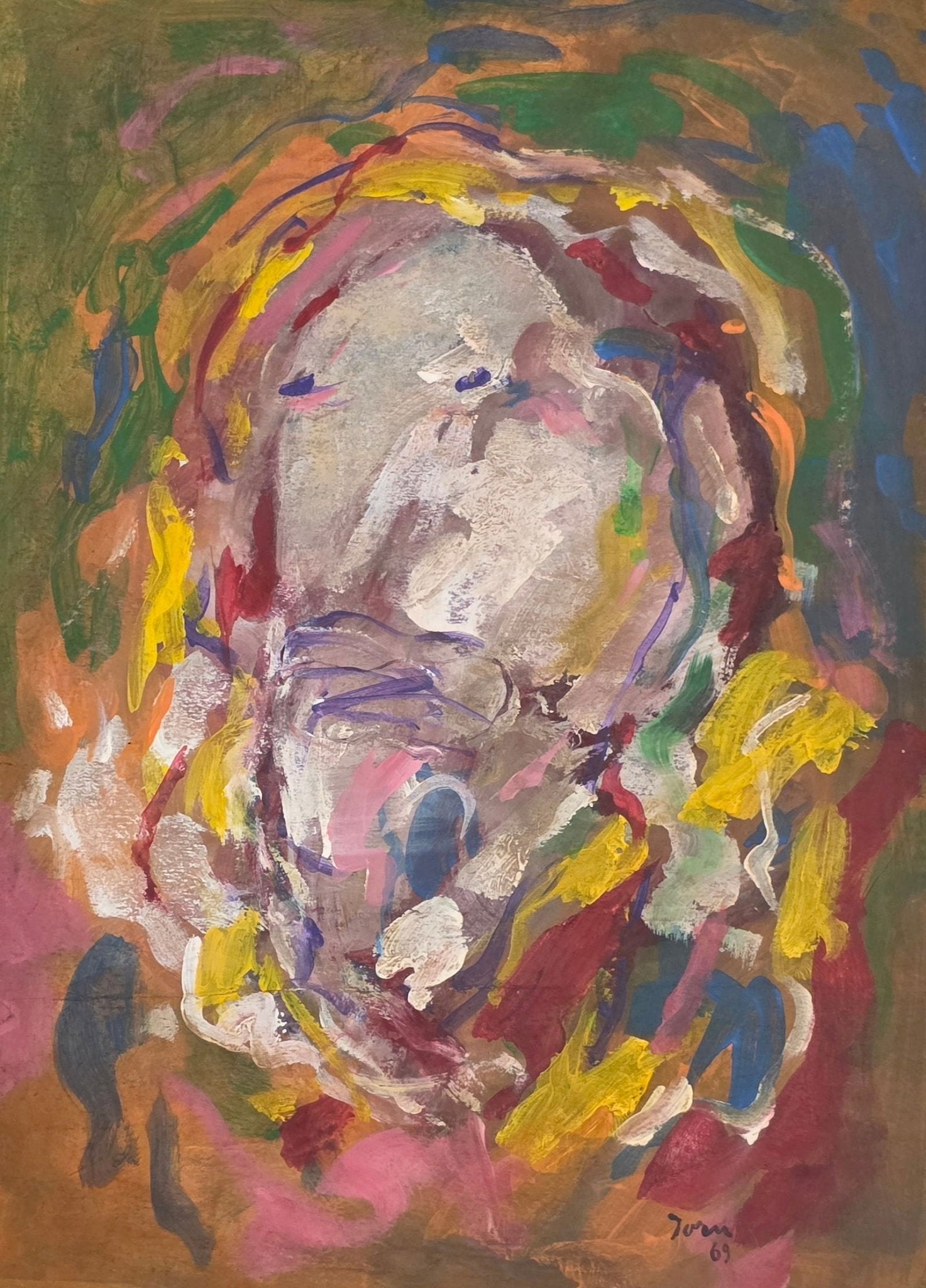 Asger Oluf Jorn was a Danish painter, sculptor, ceramic artist, and author. He was a founding member - MJ Auction Gallery - Painting