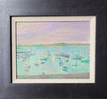 Charles Henry Ebert, American, 1873 to 1959, an oil on wood Old Lyme Harbor, 1959. Signed by the