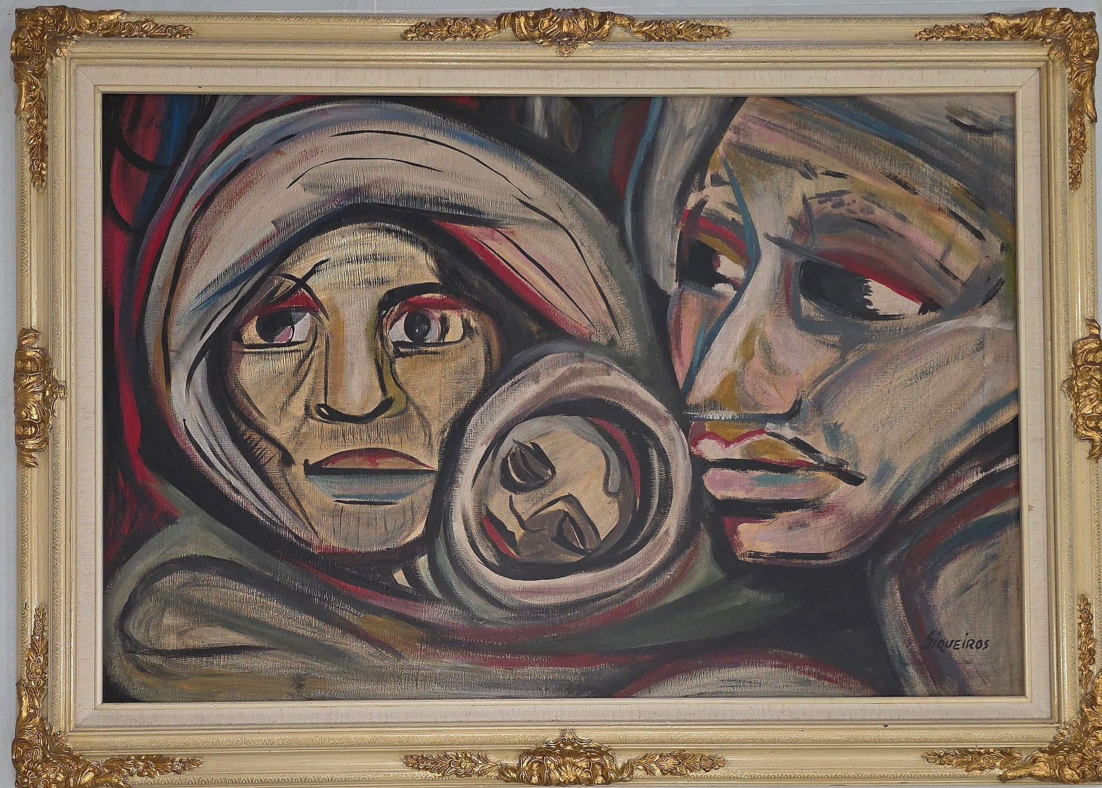 David Alfaro Siqueiros (attb)was a Mexican social realist painter, best known for his large public m - MJ Auction Gallery - Painting