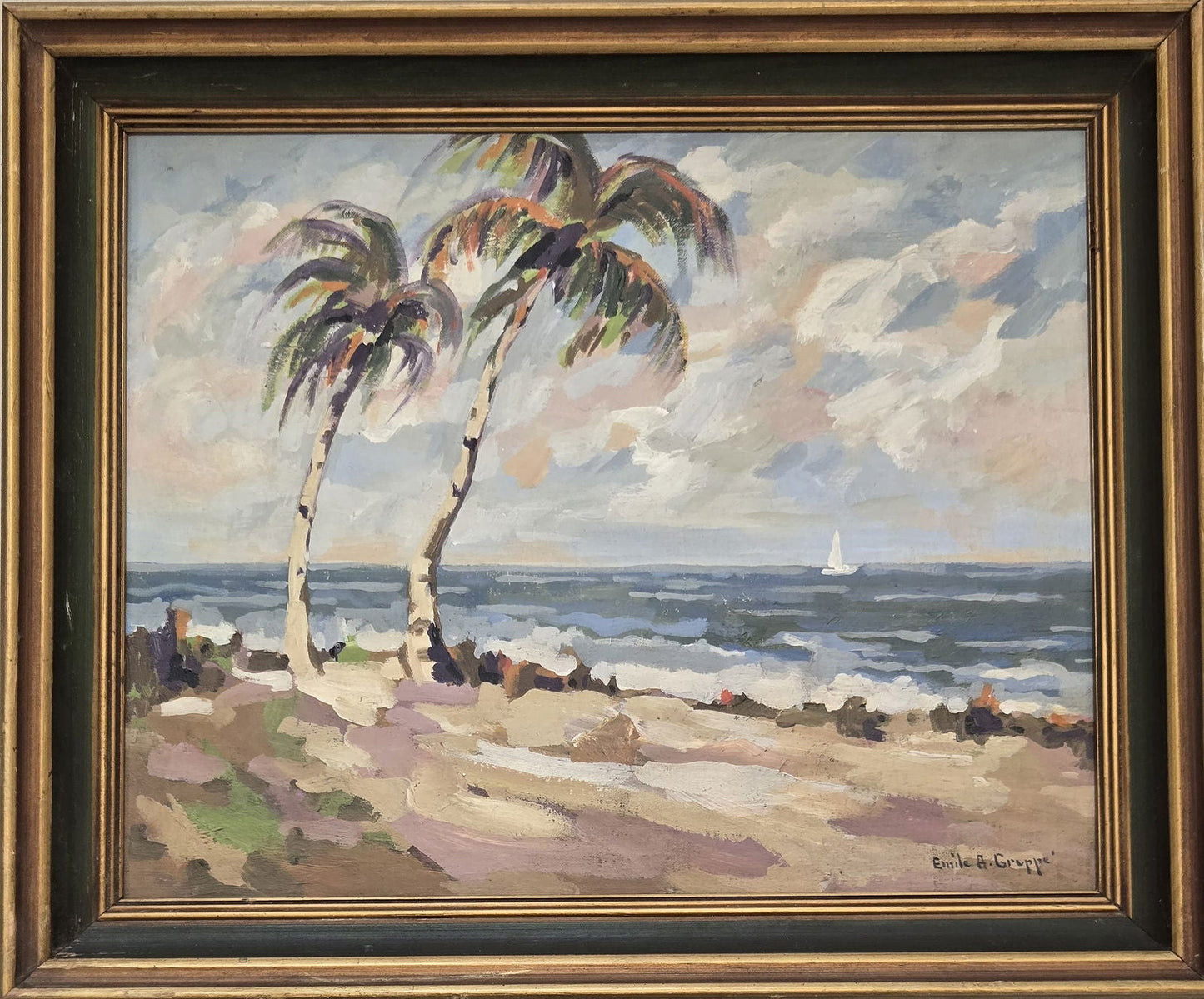 Emile Albert Gruppé was an American painter, known for impressionistic landscapes and Massachusetts - MJ Auction Gallery - Painting