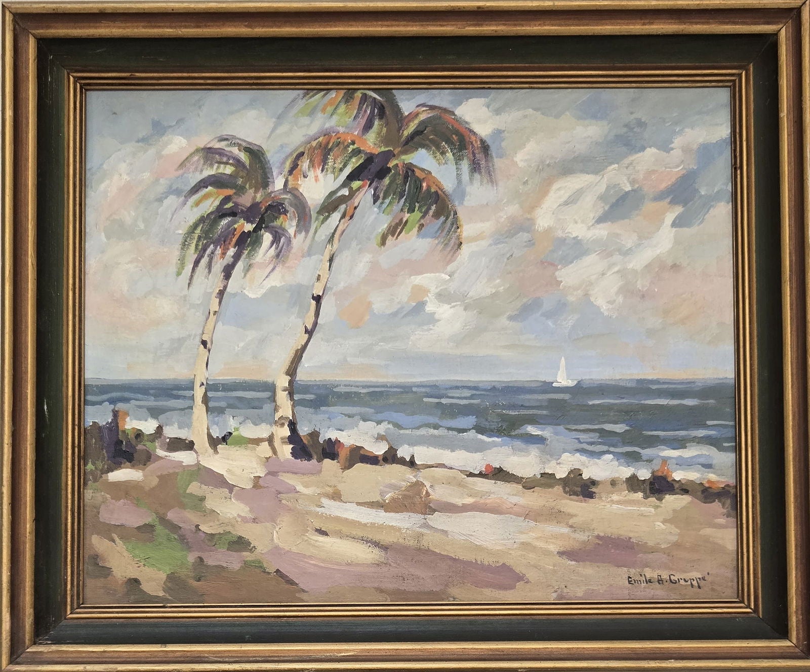Emile Albert Gruppé was an American painter, known for impressionistic landscapes and Massachusetts - MJ Auction Gallery - Painting