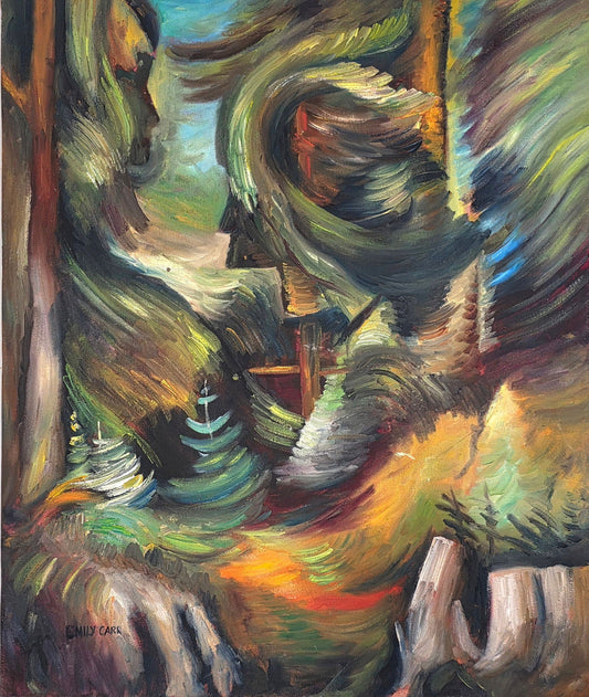 Emily Carr was a Canadian artist who was inspired by the monumental art and villages of the First - MJ Auction Gallery - Painting