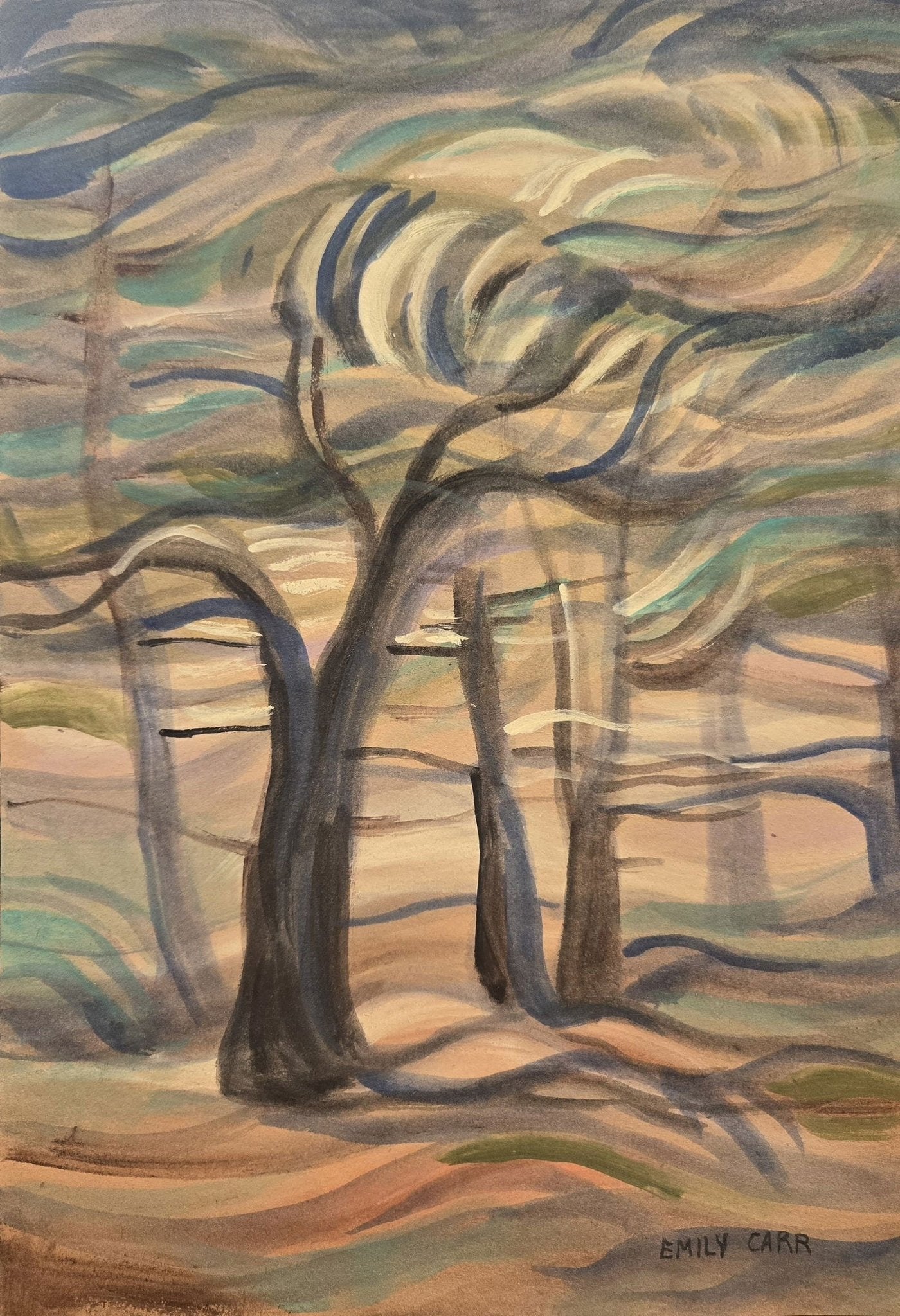 Emily Carr was a Canadian artist who was inspired by the monumental art and villages of the First - MJ Auction Gallery - Painting