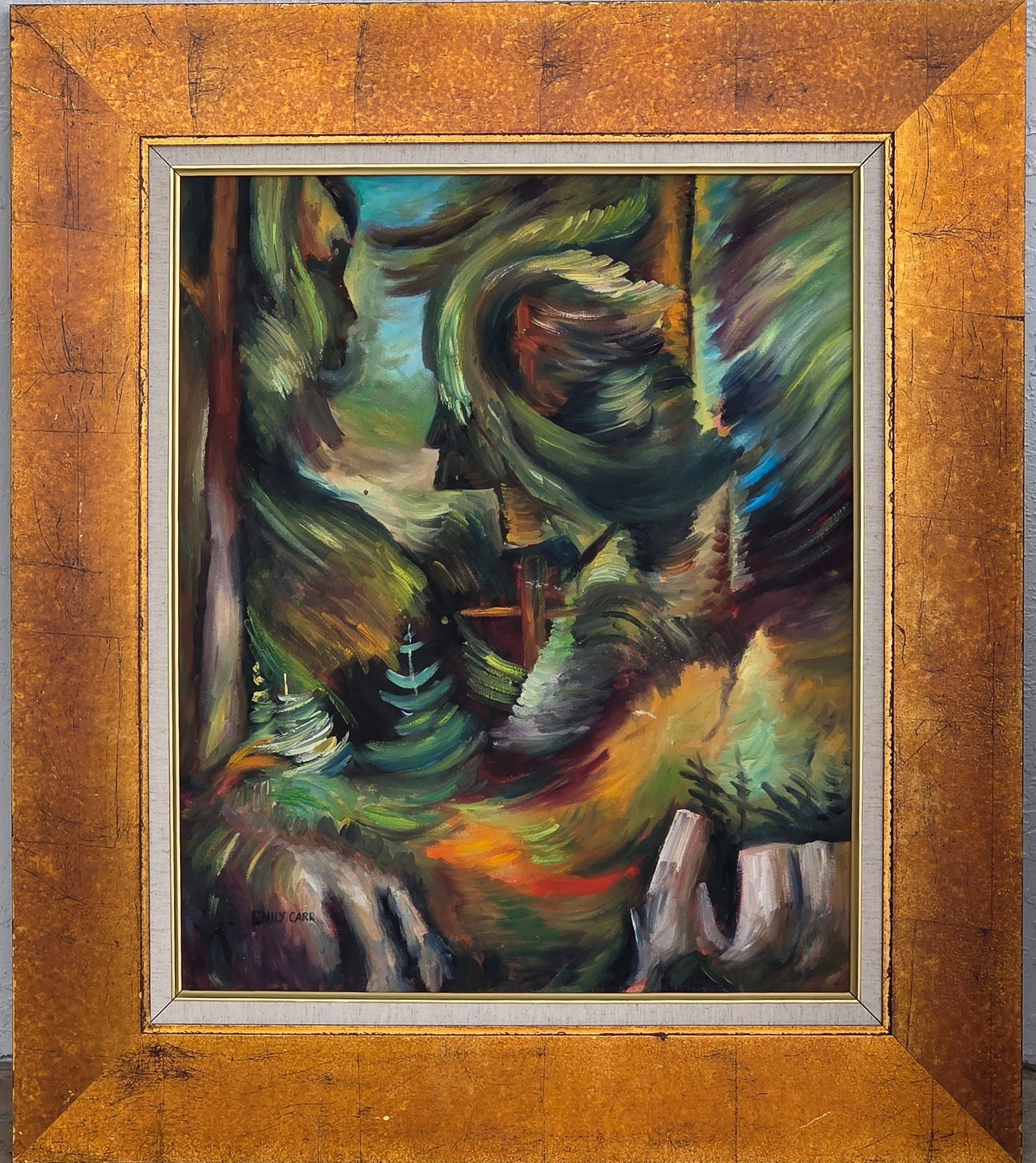 Emily Carr was a Canadian artist who was inspired by the monumental art and villages of the First - MJ Auction Gallery - Painting