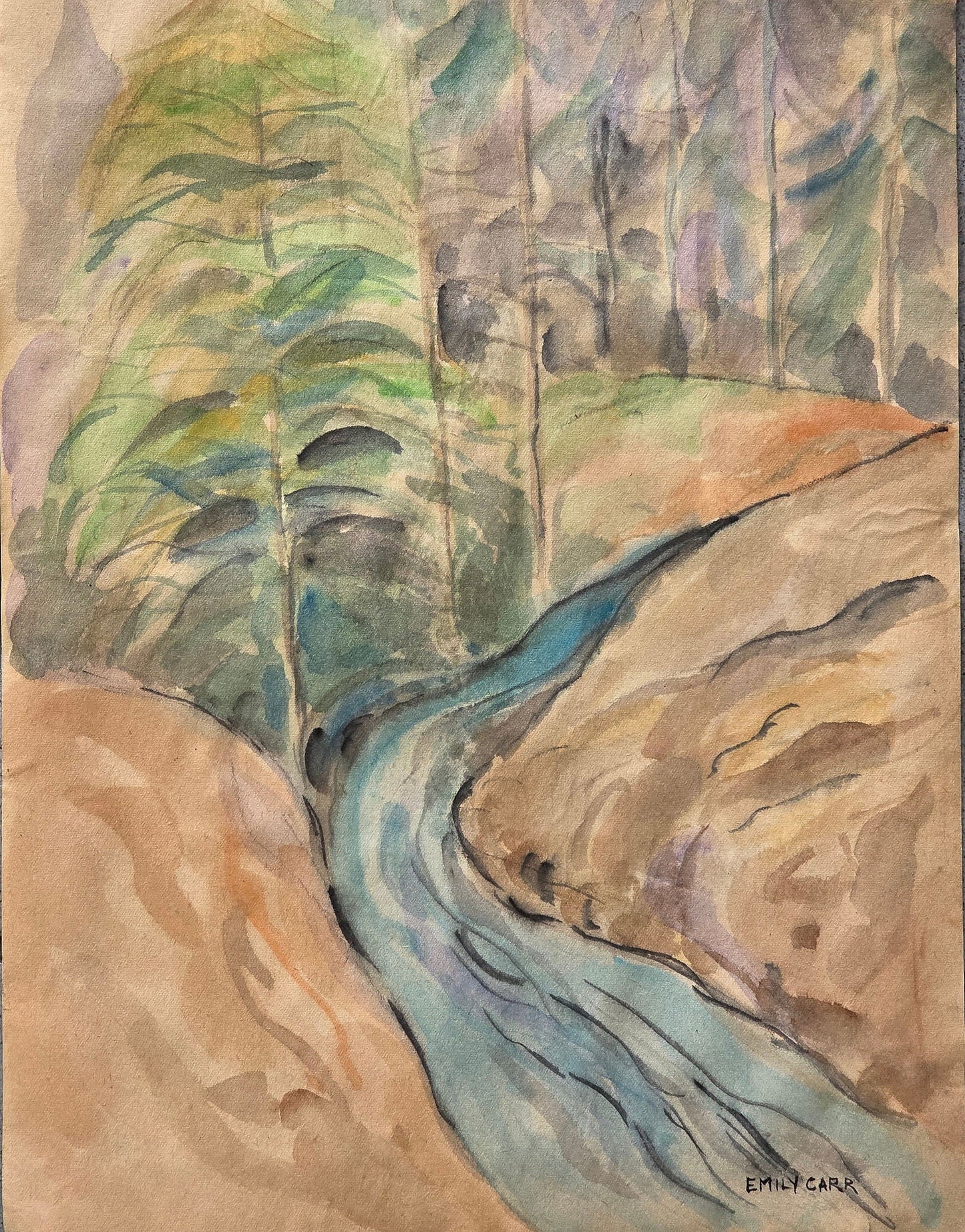 Emily Carr was a Canadian artist who was inspired by the monumental art and villages of the First Na - MJ Auction Gallery - Painting