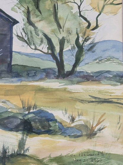 Eve Nethercott is an American watercolor artist born in 1925. Nethercott painted with fluid lines - MJ Auction Gallery - Painting