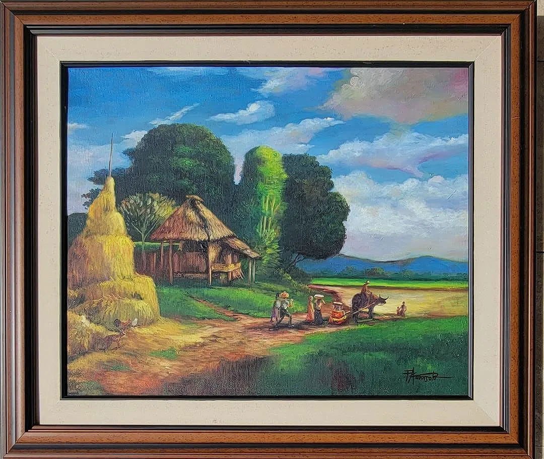 Fernando Amorsolo was an influential Filipino painter born in Paco, Manila in 1892 . His use of vivi - MJ Auction Gallery - Painting