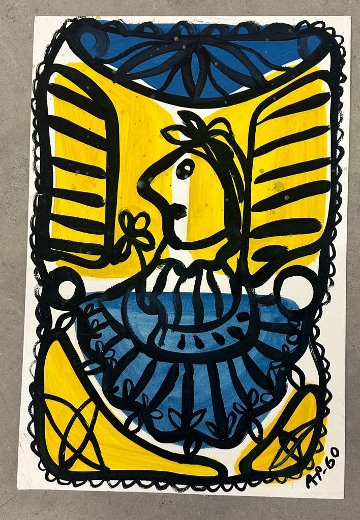 Figurative Composition (Unknown Artist) - MJ Auction Gallery - Painting
