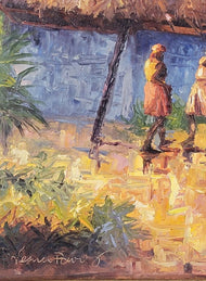 Haitian artist named Jesus Pouey,oil on canvas,size:16??h x 12??w,come with frame.