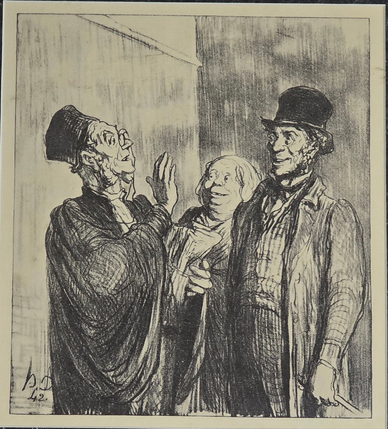 Honoré - Victorin Daumier was a French painter, sculptor, and printmaker, whose many works offer - MJ Auction Gallery - Painting