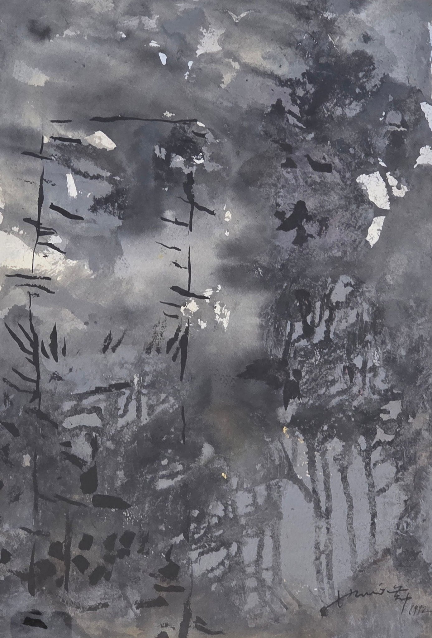 Hsiao Chin was born in Shanghai in 1935 and is celebrated as a pioneer of modern abstract art. He is - MJ Auction Gallery - Painting
