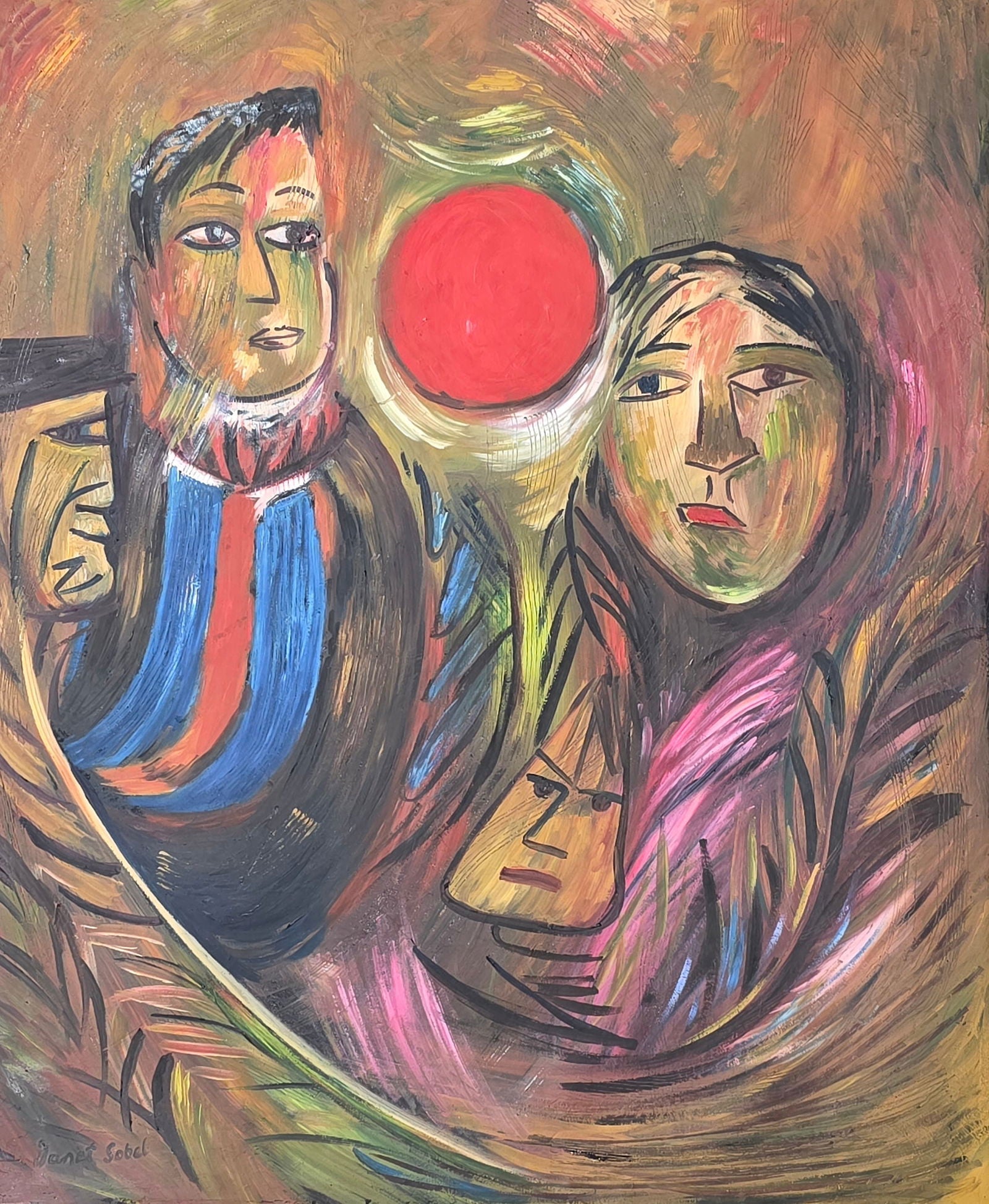Janet Sobel, born Jennie Olechovsky, was a Ukrainian - born American Abstract Expressionist painter - MJ Auction Gallery - Painting