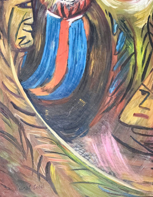 Janet Sobel, born Jennie Olechovsky, was a Ukrainian - born American Abstract Expressionist painter - MJ Auction Gallery - Painting