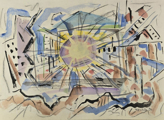John Marin (December 23, 1870 – October 2, 1953) was an early American modernist visual artist. - MJ Auction Gallery - Painting