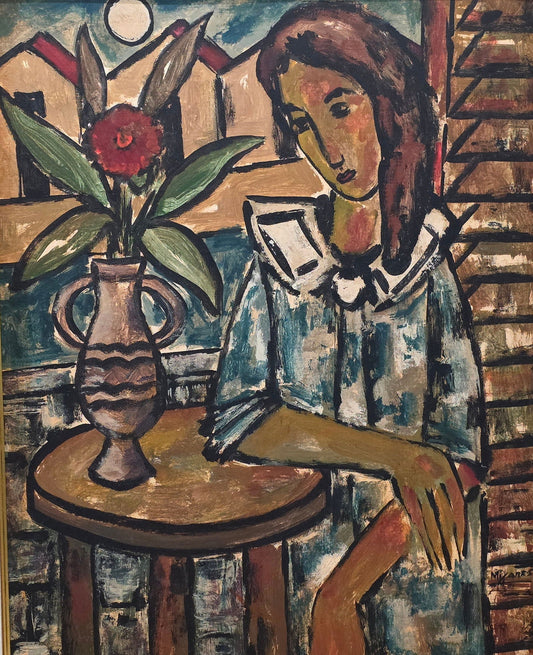 Jose Mijares Cuban Artist: b. 1921 - 2004. In 1942 this Cuban artist was admitted to San Alejandro - MJ Auction Gallery - Painting