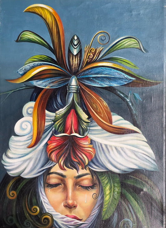 Josue Rodriguez Pupo,young cuban talent,graduated from art degree, focusing his work on surrealism, - MJ Auction Gallery - Painting