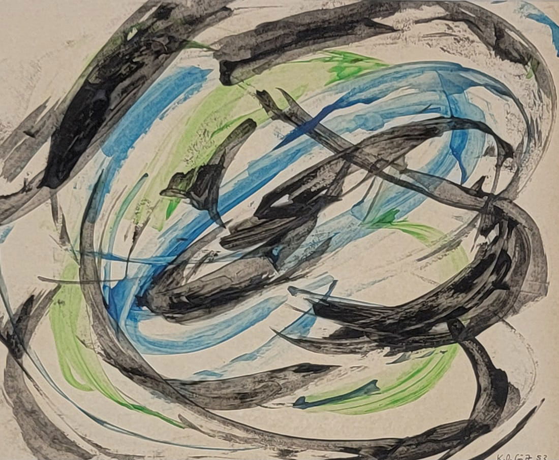 Karl Otto Götz, often simply called K.O. Götz, was a German artist, filmmaker, draughtsman, - MJ Auction Gallery - Painting
