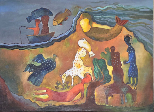 Manuel Mendive Hoyos is an Afro - Cuban artist. Mendive was born in Havana, Cuba, in 1944. His family - MJ Auction Gallery - Painting
