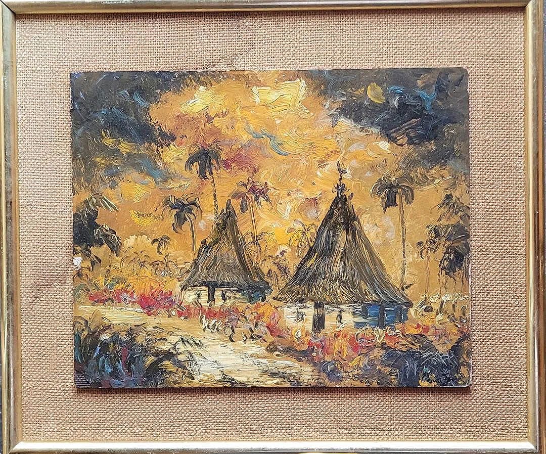 Maria Tjui, Born: 1934 - Pariaman, West Sumatra,Died: 2016 - Bogor, West Java,began to study paintin - MJ Auction Gallery - Painting