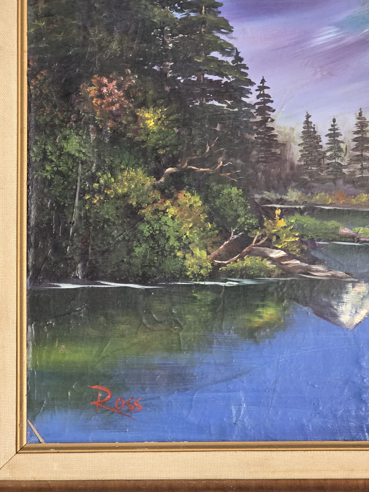 Oil on Canvas Landscape (Bob Ross) - MJ Auction Gallery - Painting