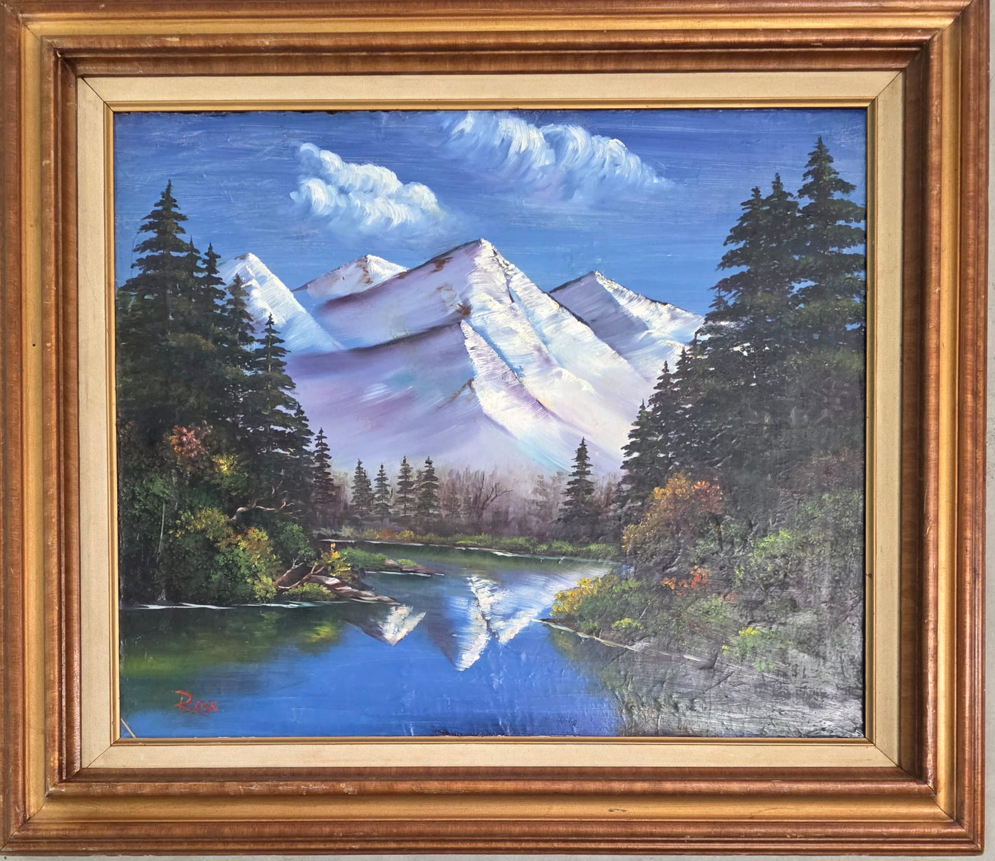 Oil on Canvas Landscape (Bob Ross) - MJ Auction Gallery - Painting