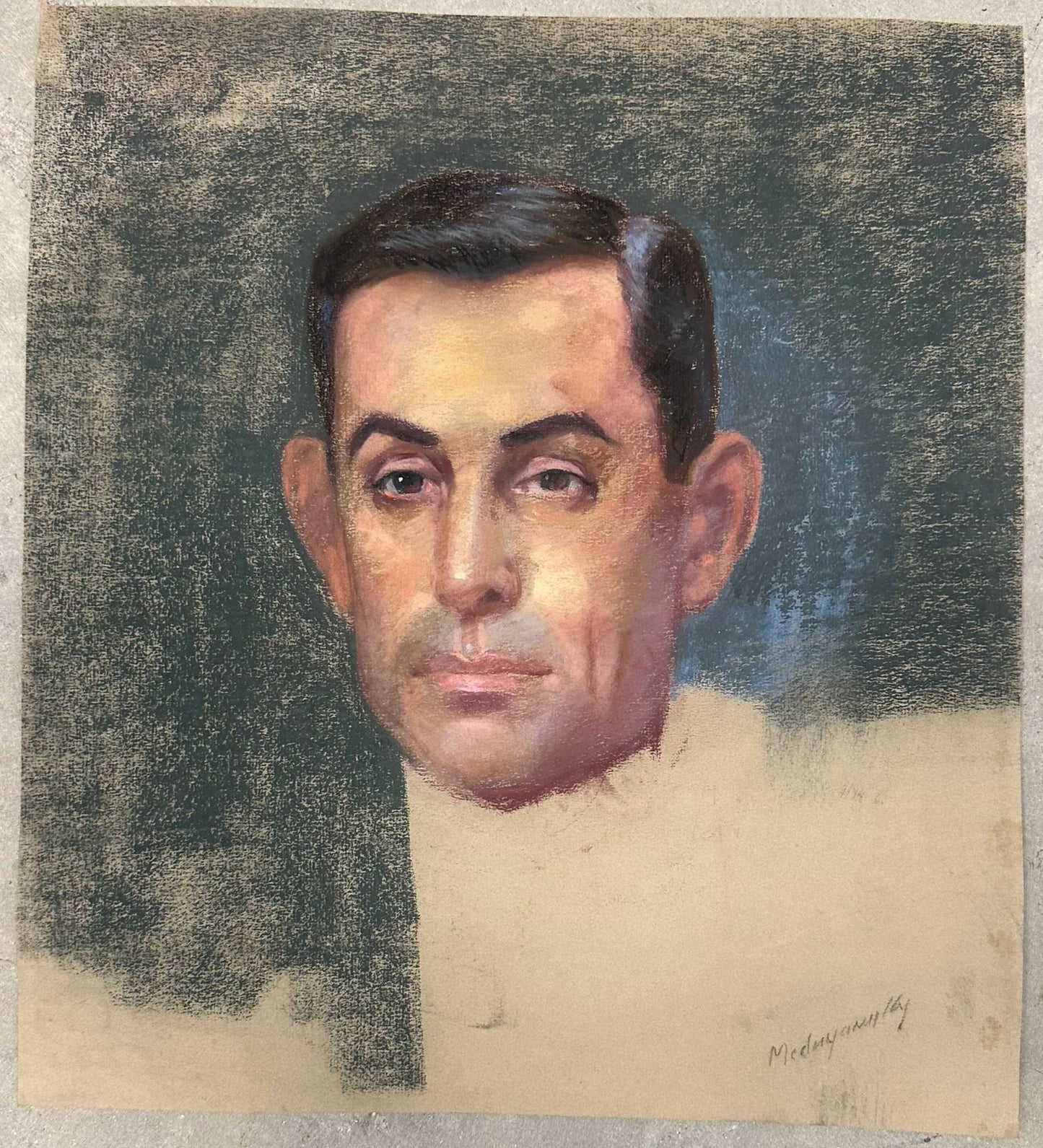 Pastel Portrait (L. Mednyanszky) - MJ Auction Gallery - Painting