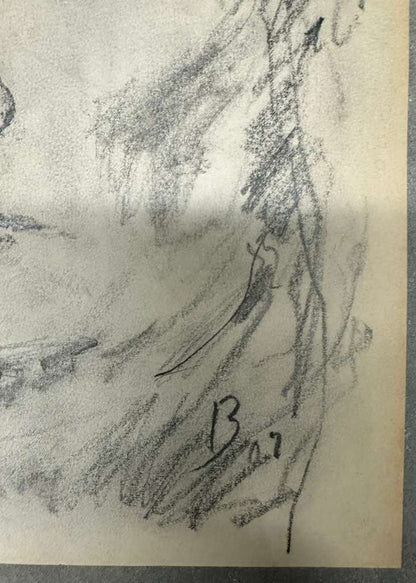 Pencil and Charcoal Portrait (B.) - MJ Auction Gallery - Painting