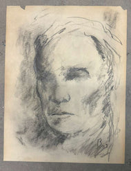 Pencil and Charcoal Portrait (B.)