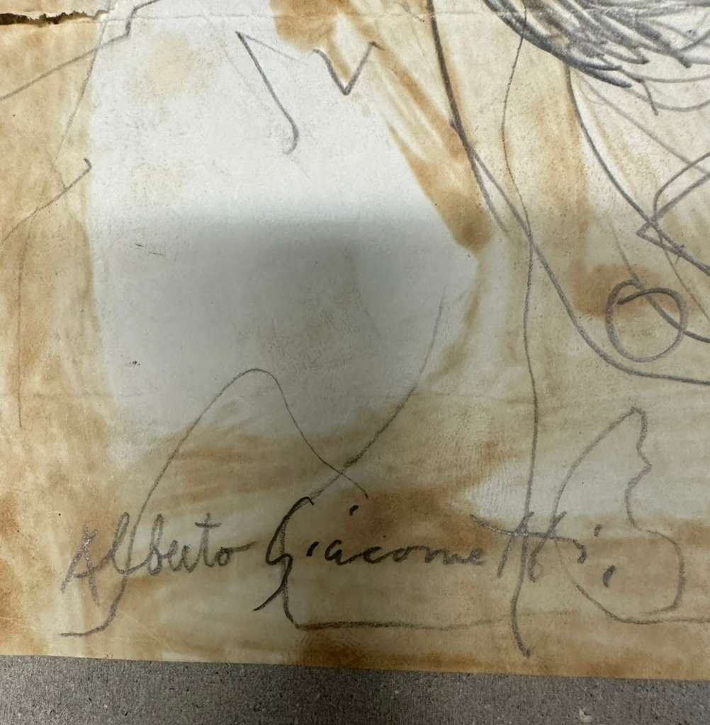 Portrait Sketch (Alberto Giacometti) - MJ Auction Gallery - Painting