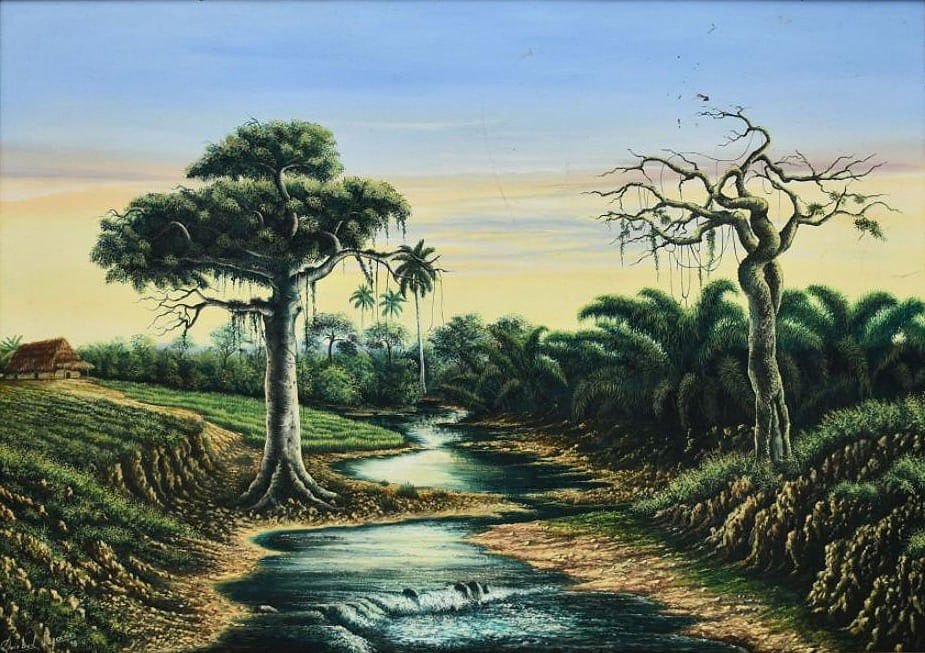 Quisbel Lezcano Blanco was born July 22, 1973 in San Luis, a small village in the Province of Pinar - MJ Auction Gallery - Painting