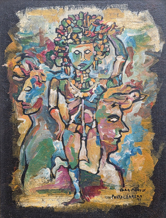 René Portocarrero (born Havana, 24 February 1912; died Havana, 7 April 1985) was a Cuban artist - MJ Auction Gallery - Painting