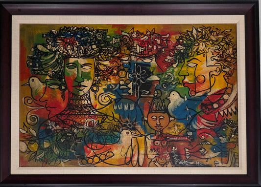 René Portocarrero was a Cuban visual artist known for paintings, murals, ceramics, and works on - MJ Auction Gallery - Painting