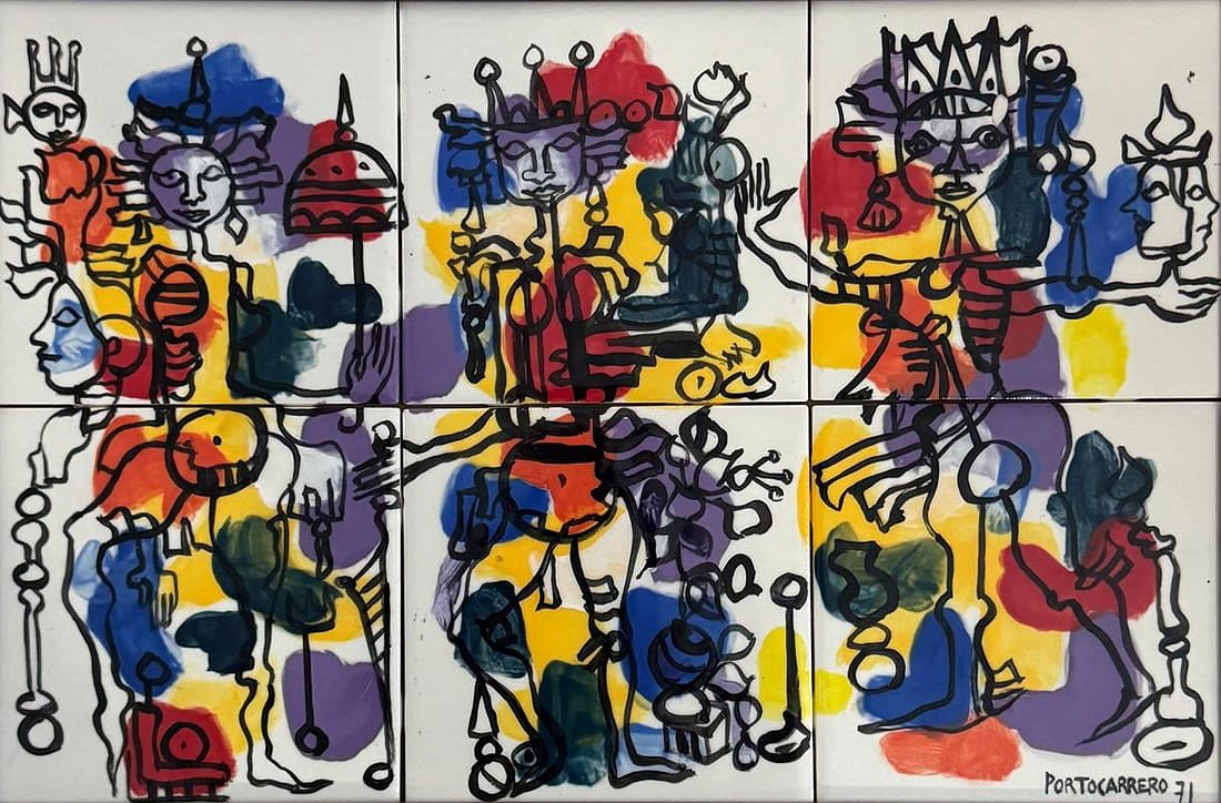 René Portocarrero was a Cuban visual artist known for paintings, murals, ceramics, and works on - MJ Auction Gallery - Painting