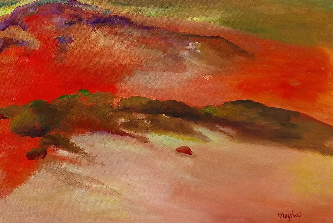 Richard Mayhew was an American landscape painter, illustrator, and arts educator, of Native and - MJ Auction Gallery - Painting